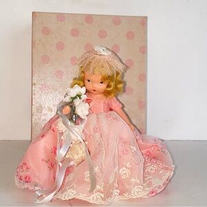 Vintage Nancy Ann Storybook Doll Family Series Bridesmaid #87 with Original Box